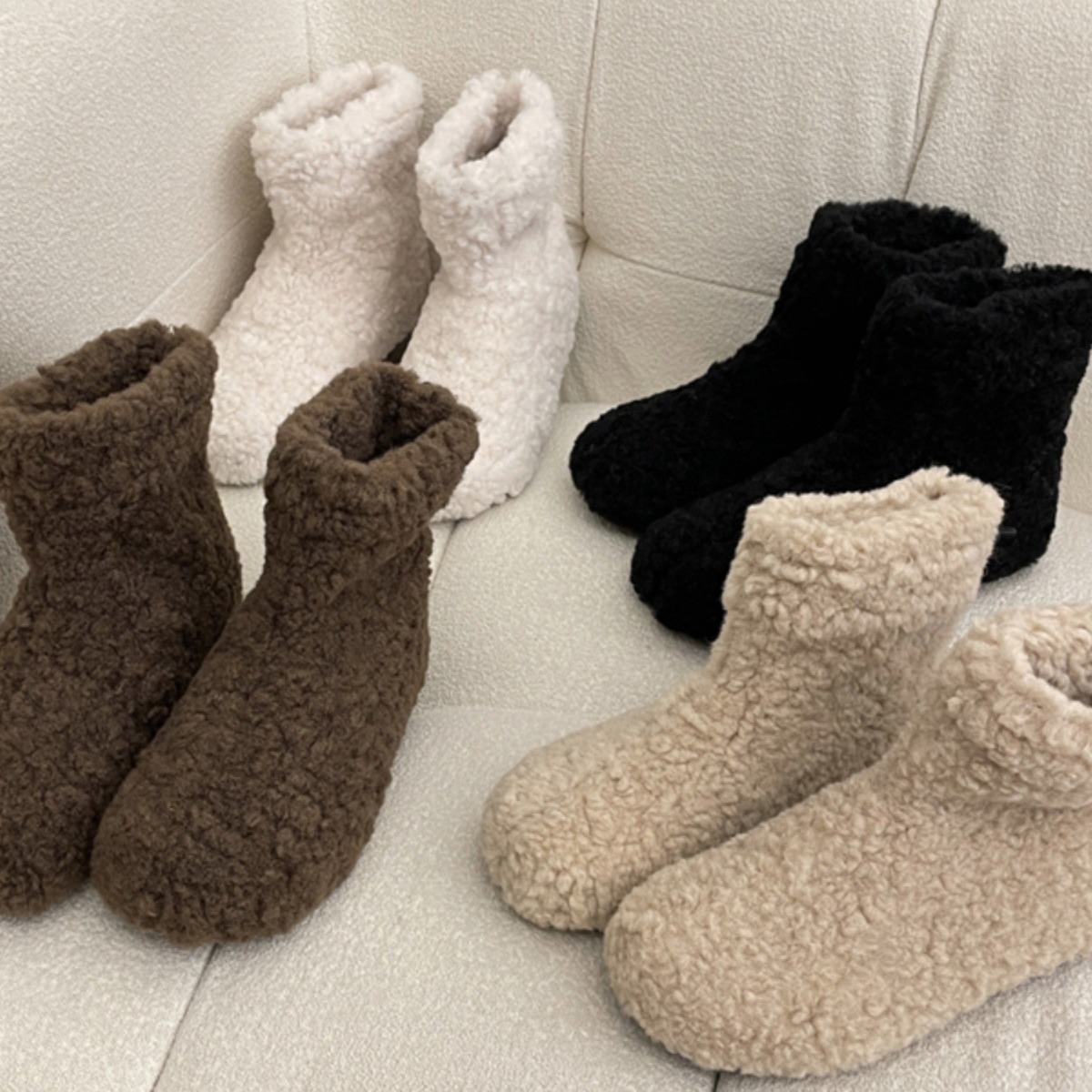 Sewing Fleece - รองเท้าบูทหิมะบุขนแกะหนานุ่ม อุ่นสบาย สำหรับผู้หญิง ฤดูใบไม้ร่วงและฤดูหนาว ปี 2025
