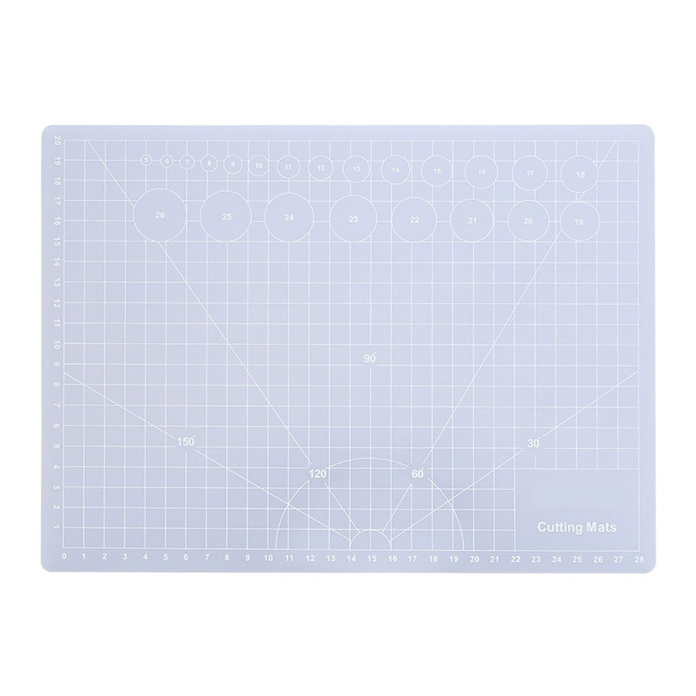 Cutting Mat Self Heal - แผ่นรองตัดแบบโปร่งแสง ซ่อมแซมตัวเองได้ ลายตาราง กันลื่น แผ่นรองตัดกันลื่น ซ่อมแซมตัวเองได้