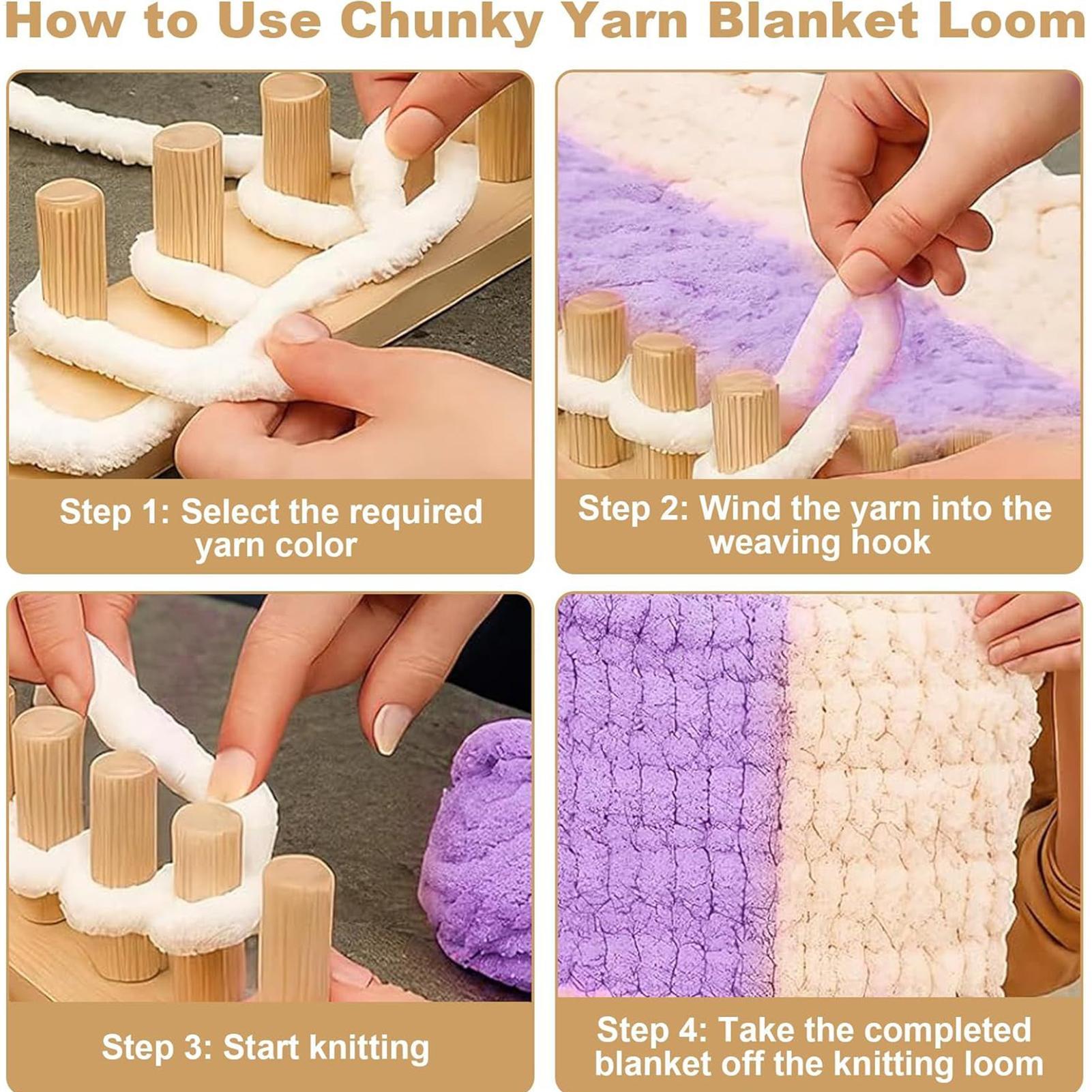 Sewing Knit - ชุดเครื่องมือถักโครเชต์แบบมือถือ ชุดถักไหมพรมหนา สำหรับงานฝีมือ งานอดิเรก ผู้เริ่มต้น ทอผ้าห่ม
