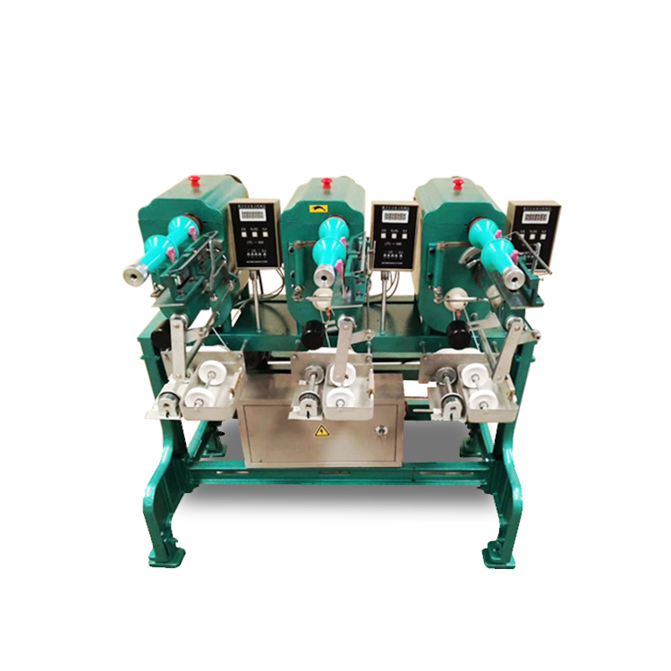Sewing Machine Fabric - เครื่องจักรผลิตด้ายเย็บคุณภาพสูง 6 หัวจักร พร้อมเครื่องม้วนด้ายแบบกรวยสำหรับม้วนผ้า