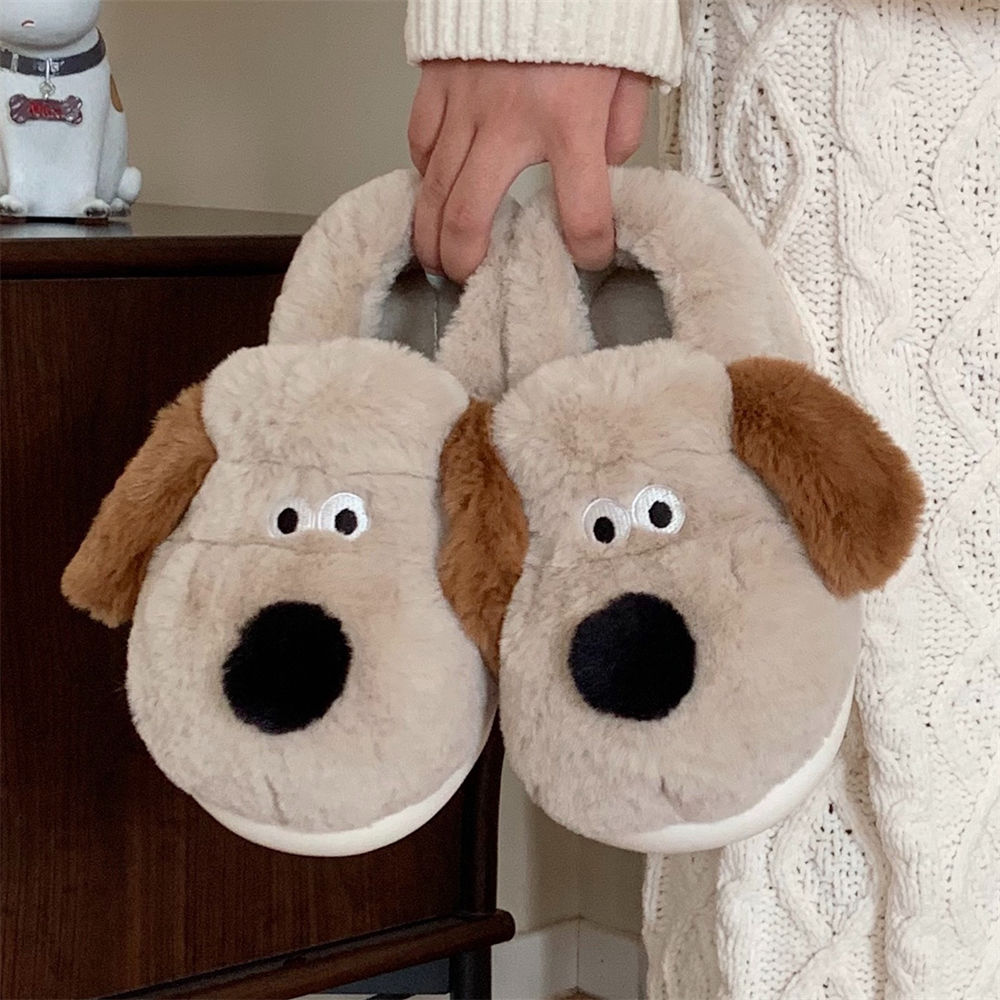 Sewing Cotton - Size36-45 Hug สุนัขรองเท้าแตะรองเท้าแตะ Fluffy สไลด์รองเท้าแตะหญิง Cuddle