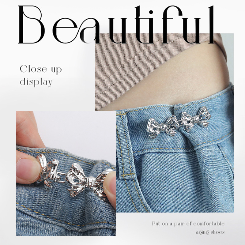 1 คู่กระชับเอวปรับ Bowknot รูป - Button Hole Cutter บทวิจารณ์และราคา