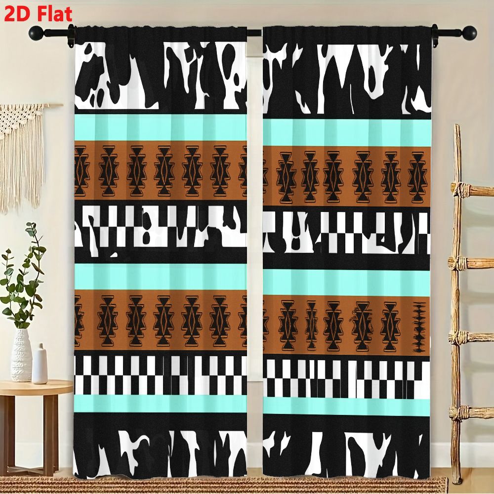ผ้าม่าน 2 ชิ้น ลายเรขาคณิตแบบแ - Century Textile & Sewing Supply Reviews บทวิจารณ์และราคา