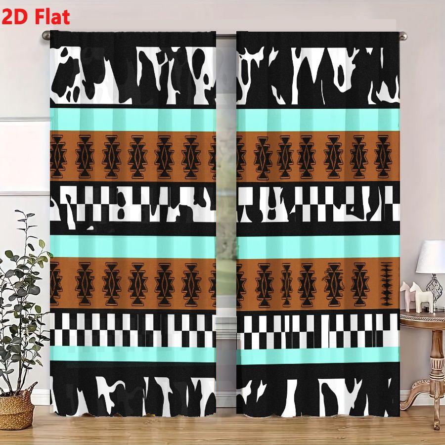 ผ้าม่าน 2 ชิ้น ลายเรขาคณิตแบบแ - Century Textile & Sewing Supply Reviews บทวิจารณ์และราคา