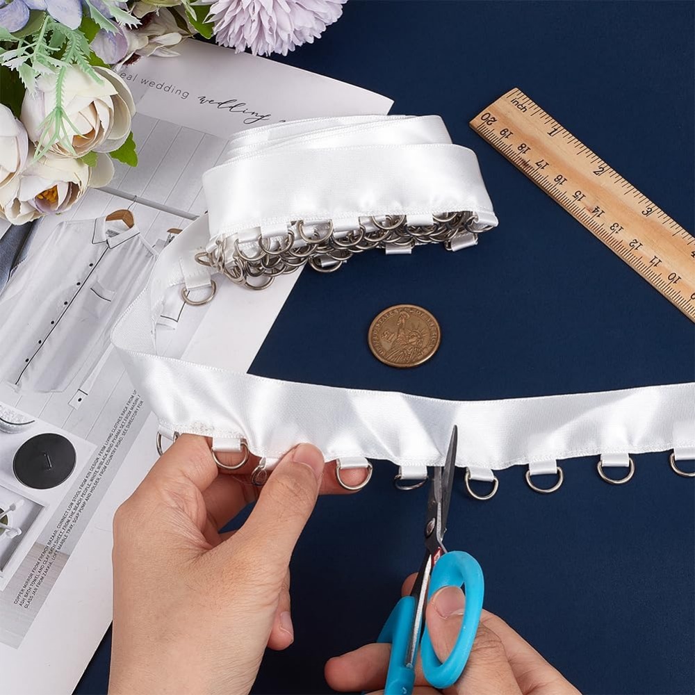 4 หลาสีขาว Grommet Trim D แหวน - Sewing Kit บทวิจารณ์และราคา