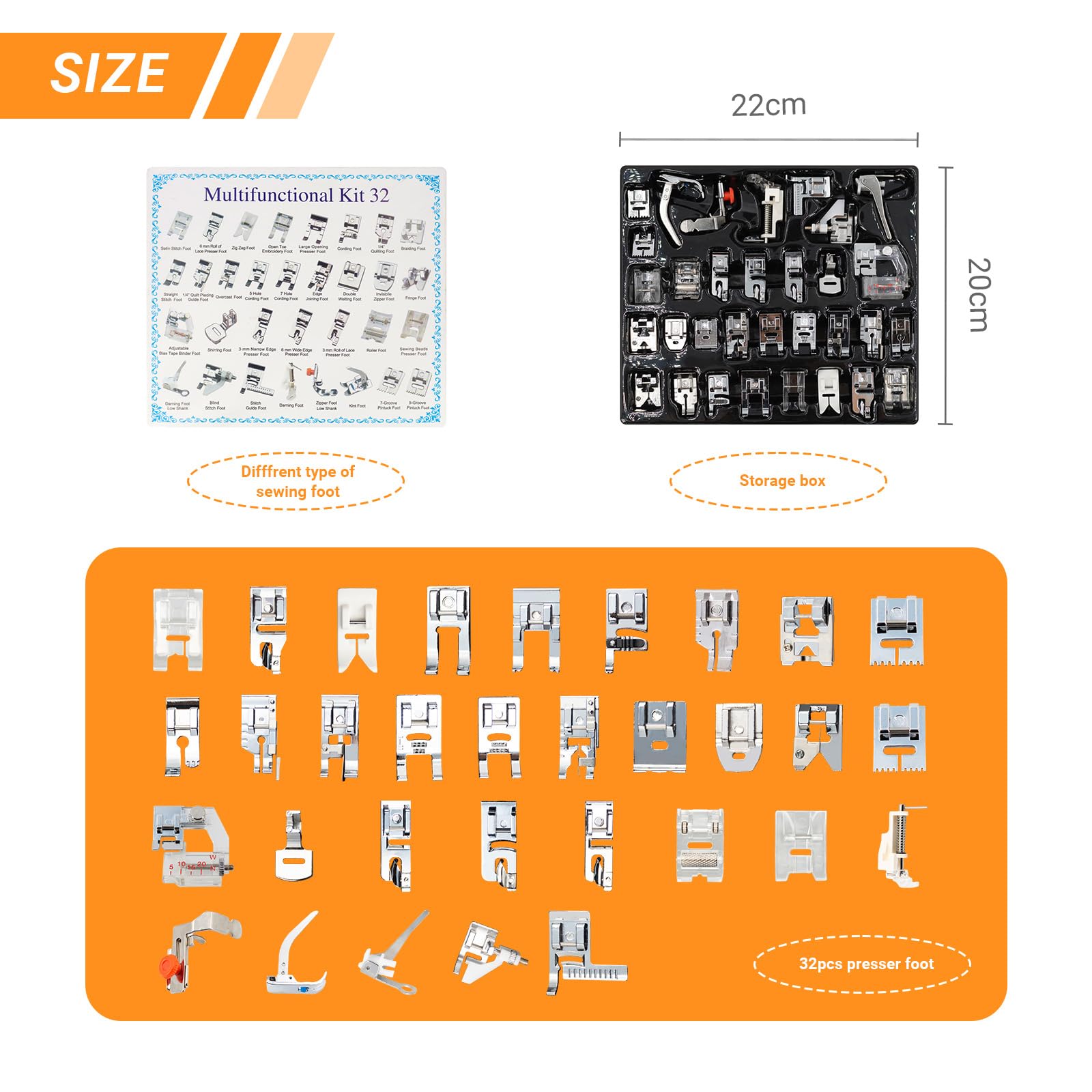 ชุดอุปกรณ์ตีนผีเย็บผ้าอเนกประส - Sewing Kit บทวิจารณ์และราคา
